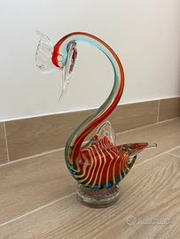 Cigno in vetro soffiato di Murano anni 60/70