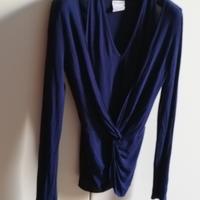 Maglia blu donna maniche lunghe tg. S