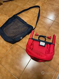 Seggiolino da tavolo inglesina rosso + borsa