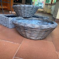 Cesti portavaso in vimini