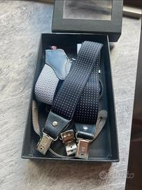 Bretelle uomo Old Crest clip e finiture in pelle