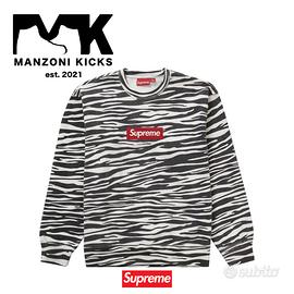 Supreme Box Logo Crewneck Zebra