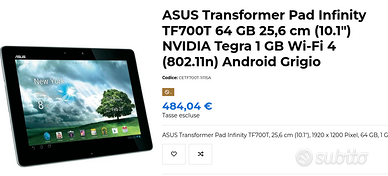 Tablet ASUS TF700T