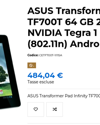 Tablet ASUS TF700T