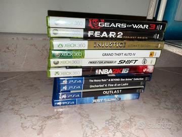 Lotto 10 videogiochi Xbox 360 e PS4