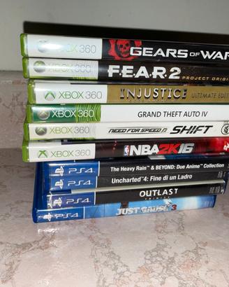 Lotto 10 videogiochi Xbox 360 e PS4