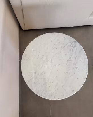 Tavolino FADE vetro soffiato ambra e marmo – nuovo