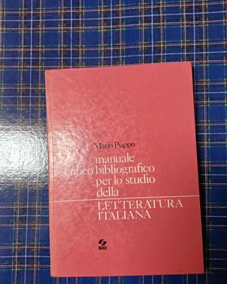 manuale critico bibliografico di Puppo Mario