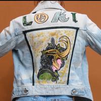 Giacca Jeans Dipinta a Mano