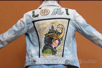 Giacca Jeans Dipinta a Mano