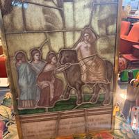 coppia di pannelli in vetro piombato