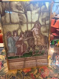 coppia di pannelli in vetro piombato