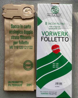 13 Sacchi filtro per Folletto VK 120 VK 121 Vk122