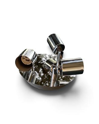 Plafoniera moderna a 3 faretti orientabili cromo
