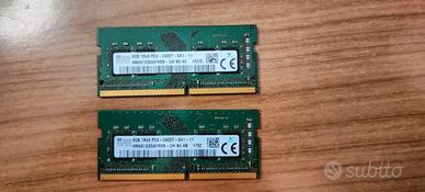 RAM ddr4 8gb sodimm per portatile 