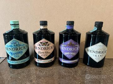 Bottiglie gin hendricks vuote