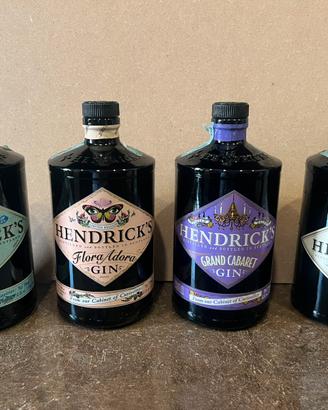 Bottiglie gin hendricks vuote
