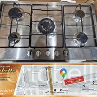 Codice: 267705 PIANO COTTURA INOX 5 FUOCHI MARCA