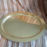 vassoio in ottone ovale firmato Zanetto