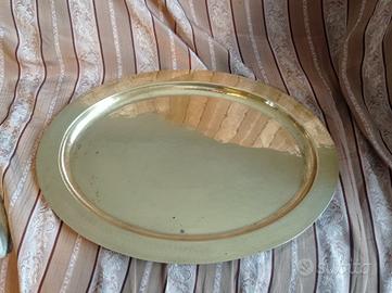 vassoio in ottone ovale firmato Zanetto