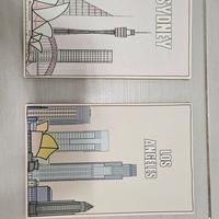 Set di 2 Quadri Decorativi - Sydney e Los Angeles