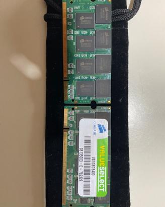 CORSAIR 1GBx2 DDR SODIMM RAM 400MHz *2Gb