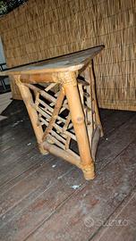 tavolino o sgabello in legno 