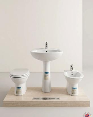 SET SANITAI BAGNO BIANCO CERAMICA GLOBO