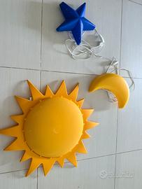 Lampade Ikea SOLE Luna e stella da parete bambini