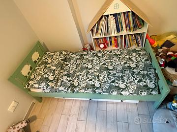 Letto Ikea Kritter con materasso e spondina