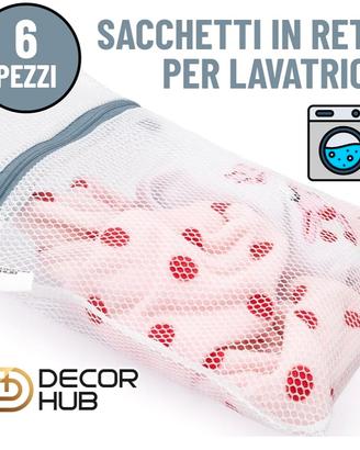 sacchetti Lavatrice 6 pezzi salva bucato