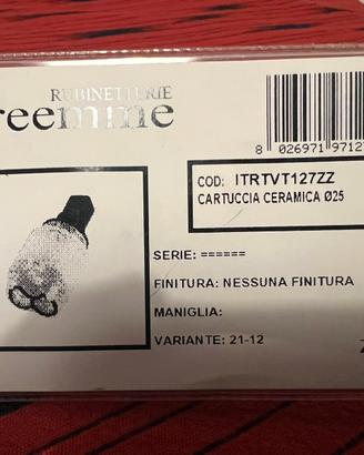 Cartuccia miscelatore rubinetterie treemme