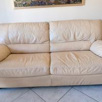 Divano letto 3 posti in pelle