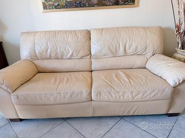Divano letto 3 posti in pelle