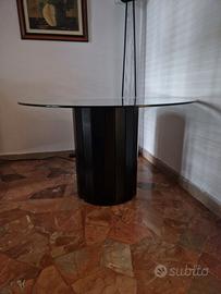 TAVOLO CRISTALLO E LEGNO