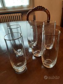 SERVIZIO DI BICCHIERI CON BORDINO DORATO