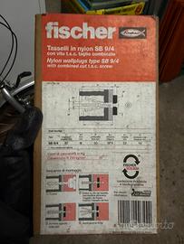 Tasselli nylon Fisher SB 9/4 con vite. 100pz