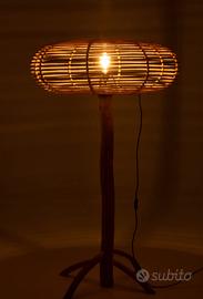 Lampada design soggiorno legno