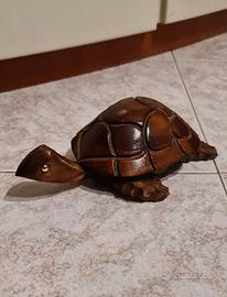 Tartaruga portagioie legno
