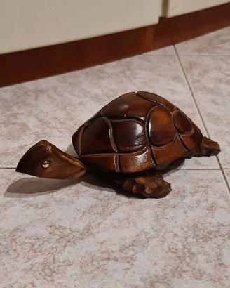 Tartaruga portagioie legno