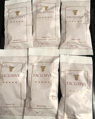 450 Pz Cuffie doccia monouso 'Exclusive' imbustata