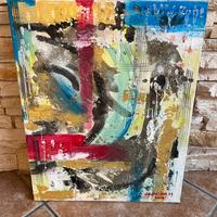 quadro astratto materico Mazzaretto originale
