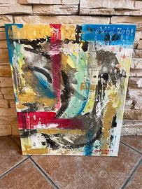 quadro astratto materico Mazzaretto originale