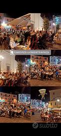 Pizzeria d'asporto avviata con tavoli esterni