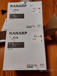 faretto da parete con morsetto