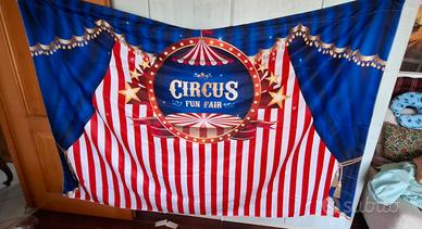 sfondo TROLLS per compleanno in tessuto