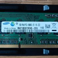 RAM DDR 3 SODIMM 1GB NOTEBOOK NETBOOK 