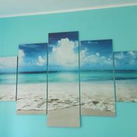 Quadro Moderno 5 pezzi in Legno - Sea Summer