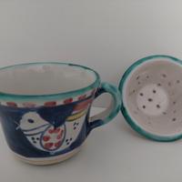 tisaniera tazza ceramica Vietri