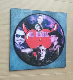 Vinile 33 giri a quadro omaggio a Piero Pelù 